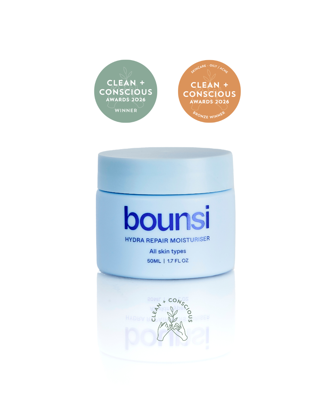 Best moisturiser for Sensitive Acne- Prone skin awarded bronze in the Clean + Conscious Awards 2026